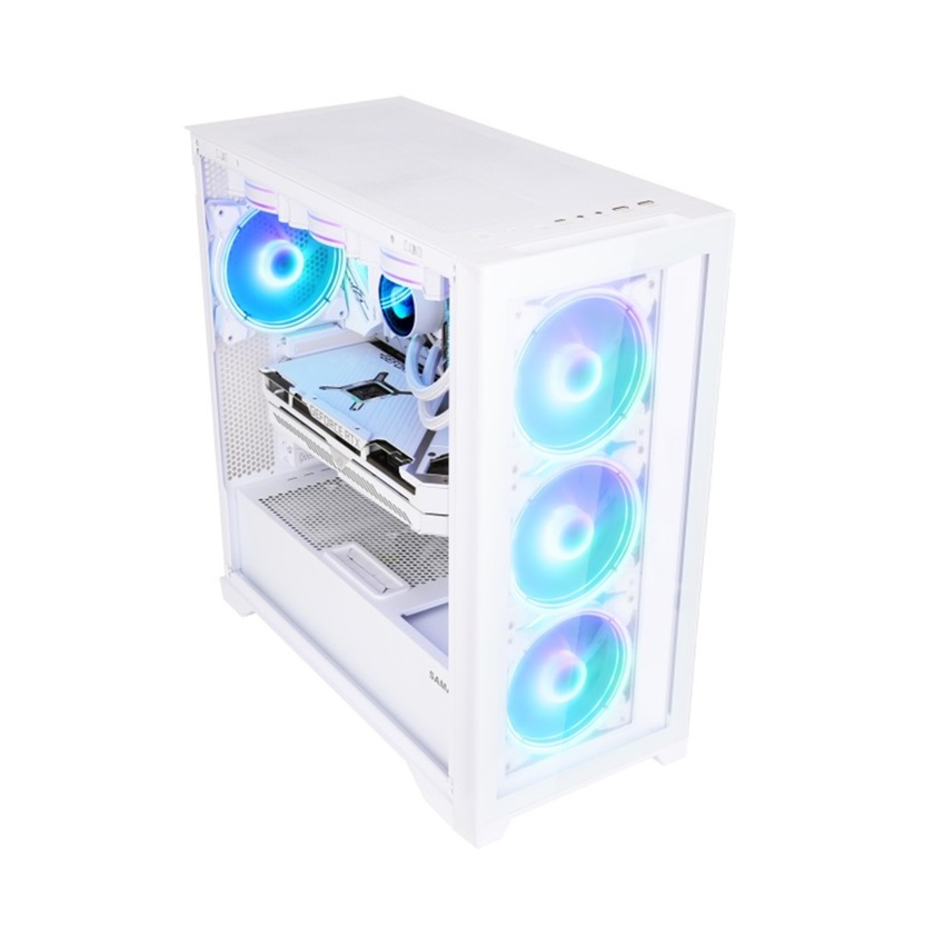 Vỏ Case SAMA 4502 White ( ATX – 3 Fan ARGB)