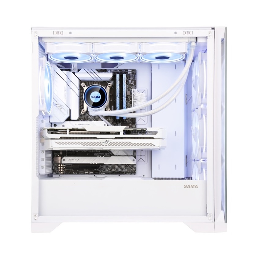 Vỏ Case SAMA 4502 White ( ATX – 3 Fan ARGB)