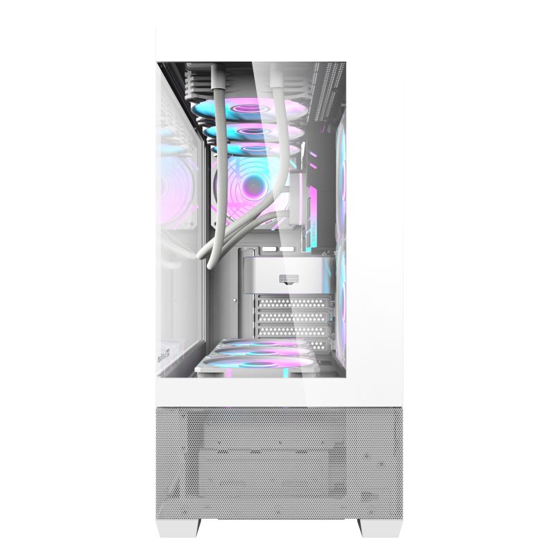 Vỏ Case DarkFlash DS900 AIR - White (Màu Trắng / Kèm 4 Fan ARGB)