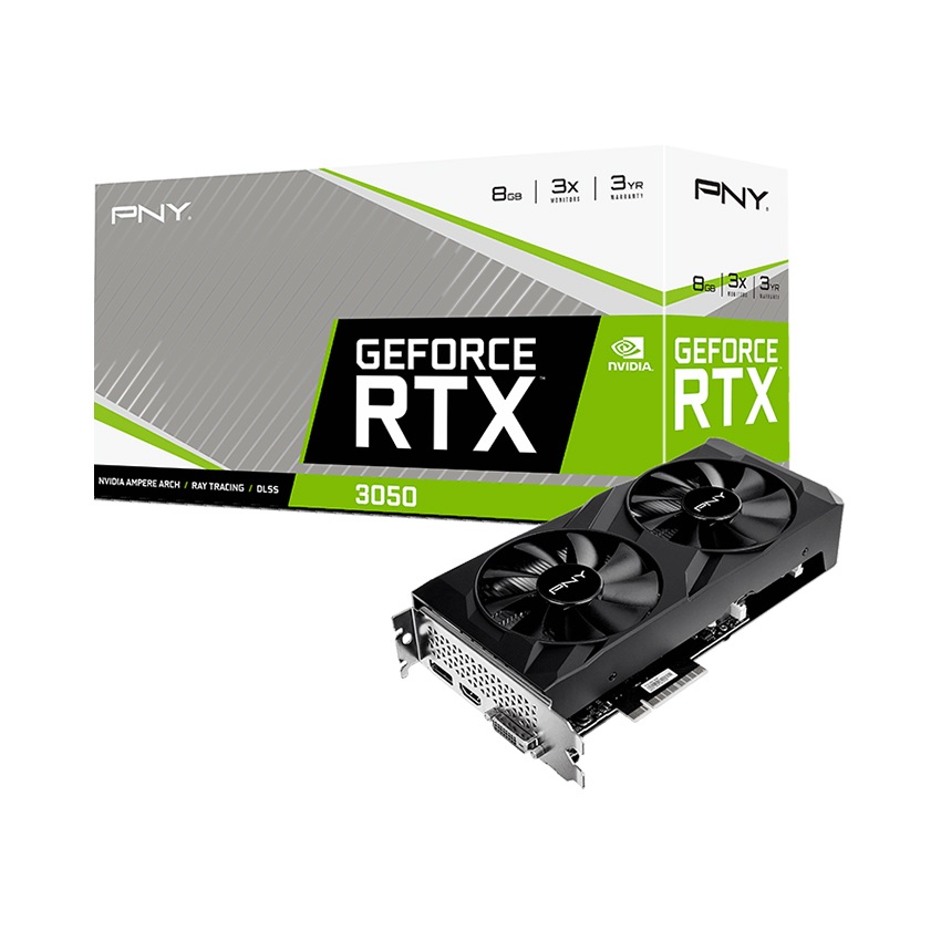 Card màn hình PNY GeForce RTX 3050 8GB VERTO Dual Fan