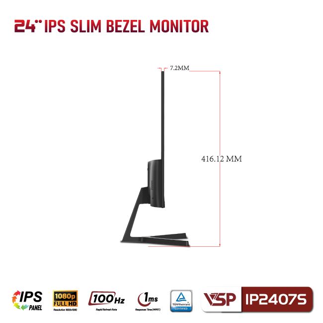 Màn hình VSP IP2407S (23.8 inch/FHD/IPS/100Hz)