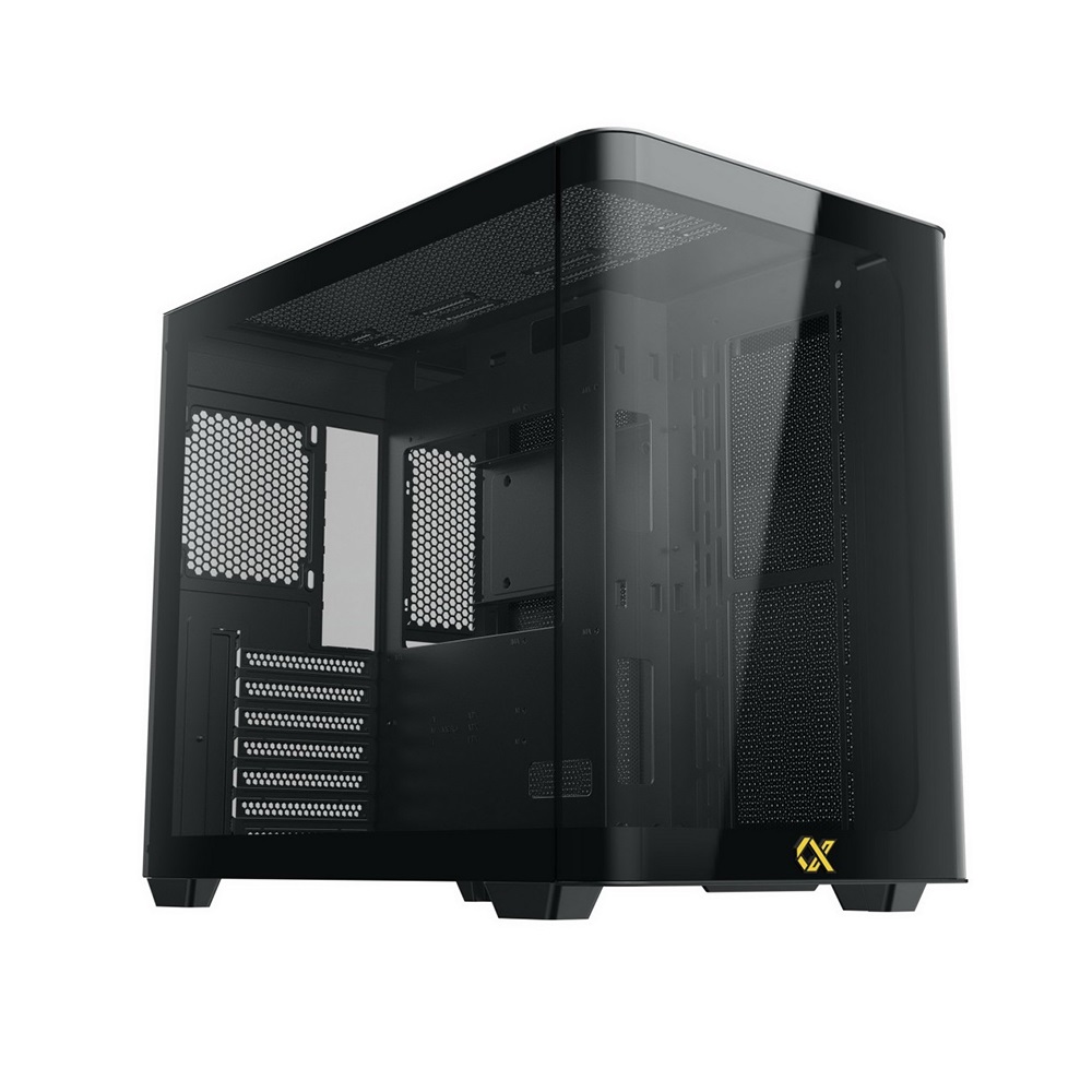 Vỏ case Xigmatek ALPHA PANO M BLACK - No Fan (MATX / Màu Đen)