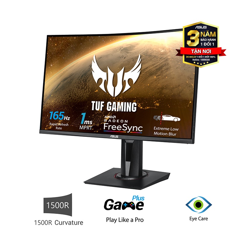 MÀN HÌNH ASUS VG27VQ (27 INCH/FHD/VA/165HZ/1MS/LOA/CONG)