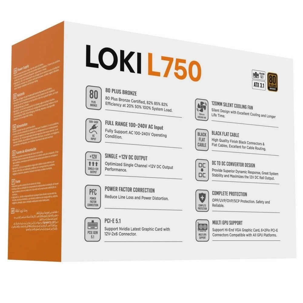 Nguồn Xigmatek Loki L750 750W | PCIe 5.1, 80 Plus Bronze