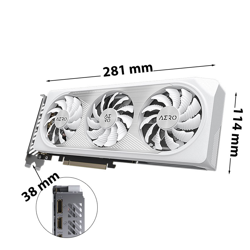 CARD MÀN HÌNH GIGABYTE RTX 4060 AERO OC-8GD