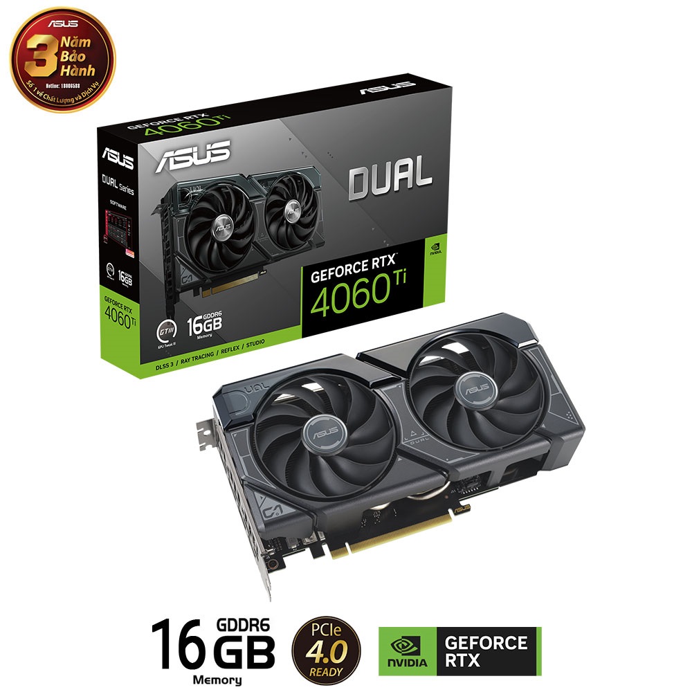 CARD MÀN HÌNH ASUS DUAL-RTX4060 TI ADVANCED 16GB