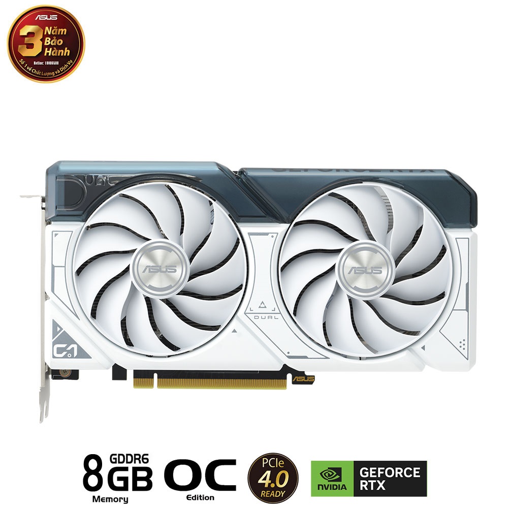 CARD MÀN HÌNH ASUS DUAL-RTX 4060 TI-O8G-WHITE