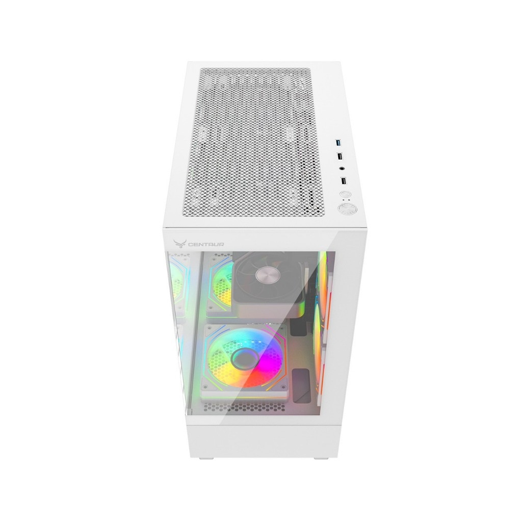 Vỏ Case CENTAUR METAL MESH WHITE Kèm 3 Fan RGB