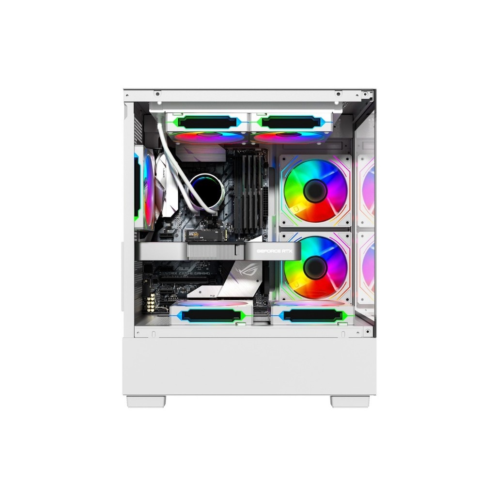 Vỏ Case CENTAUR METAL MESH WHITE Kèm 3 Fan RGB