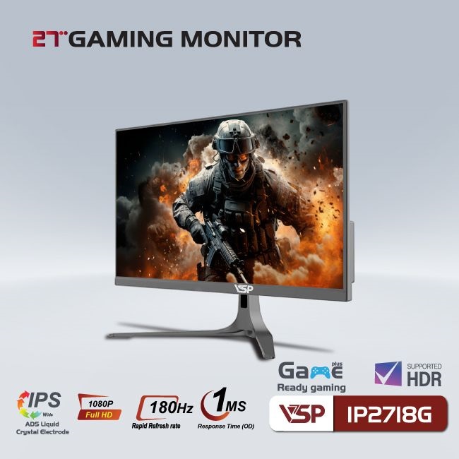 MÀN HÌNH GAMING VSP IP2718G (27 INCH/FHD/IPS/180HZ/1MS)