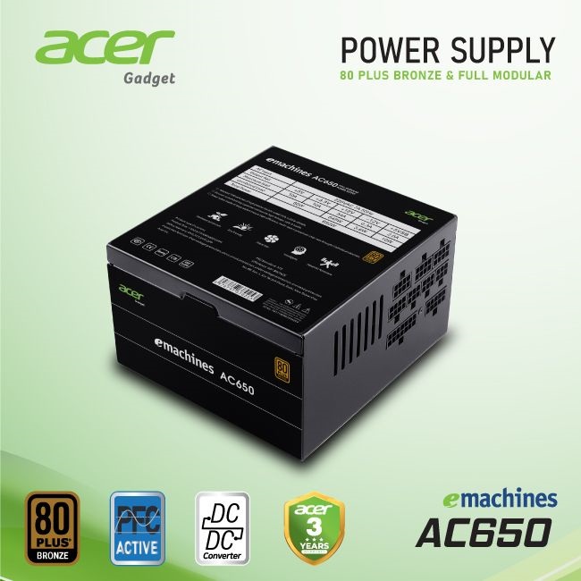 NGUỒN ACER AC650 FR BRONZE FULL MODULAR