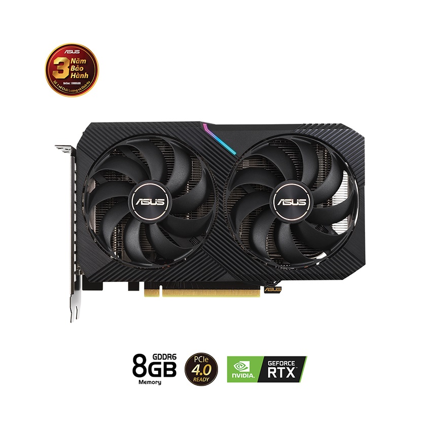 VGA ASUS Dual GeForce RTX 3050 V2 8GB (DUAL-RTX3050-8G-V2)