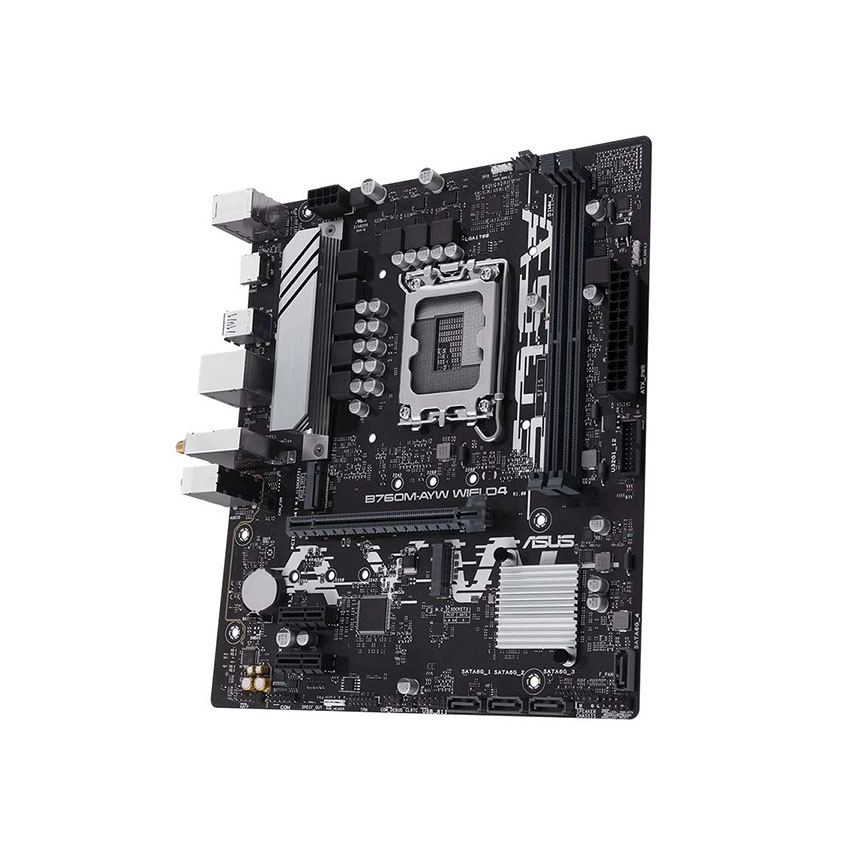  Mainboard ASUS B760M-AYW WIFI D4 (Intel B760, LGA1700, 2 x DDR4 64GB, mATX)