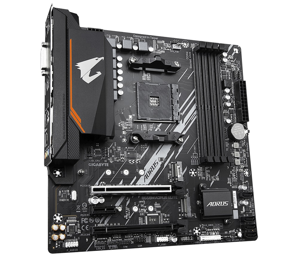 Mainboard Gigabyte B550M AORUS ELITE (AMD B550, Socket AM4, m-ATX, 4 khe RAM DDR4)