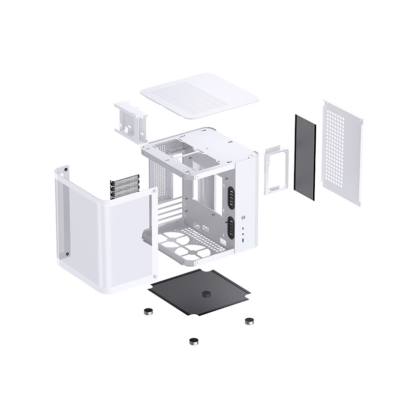 Vỏ case Jonsbo TK-1 White ( Mid Tower/Màu Trắng)