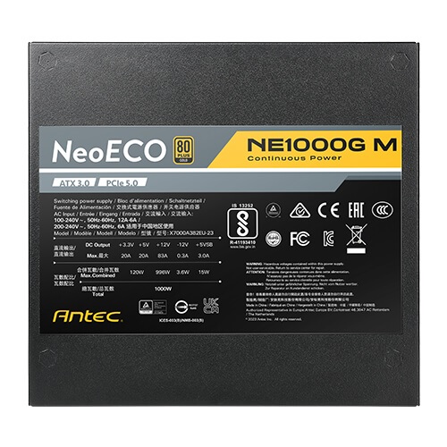 Nguồn ANTEC NE1000G M ATX3.0 – PCIe 5.0