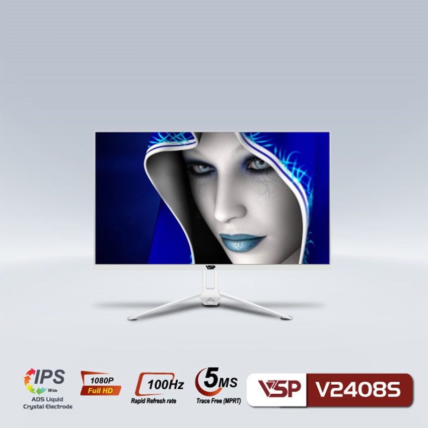 Màn hình VSP V2408S (23.8 inch/FHD/IPS/100Hz/2ms/White)