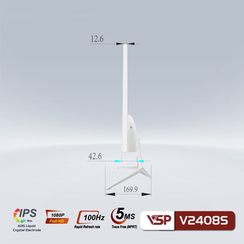 Màn hình VSP V2408S (23.8 inch/FHD/IPS/100Hz/2ms/White)