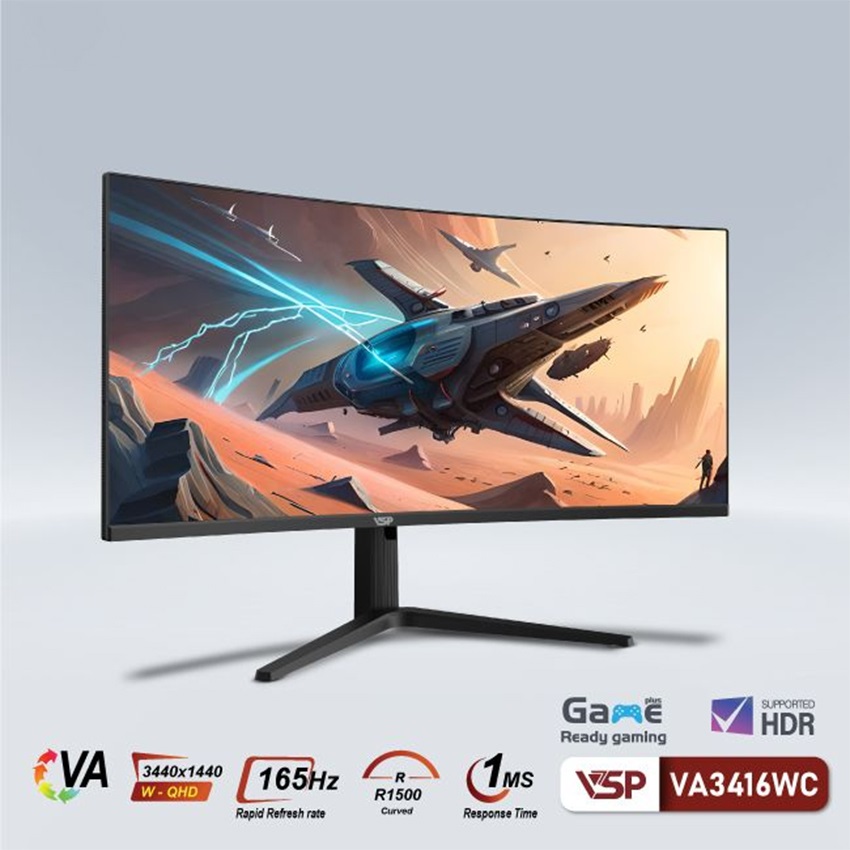 Màn hình VSP VA3416WC (34 inch/WQHD/VA/165Hz/1ms/Cong)