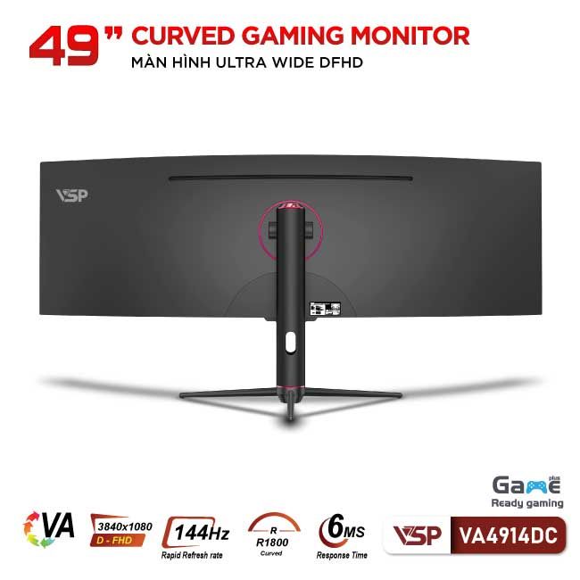Màn hình VSP VA4914DC (49 inch/DFHD/VA/144Hz/6ms/Cong)