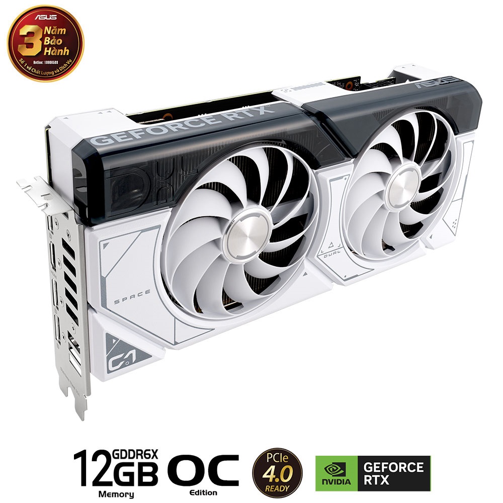 VGA Asus DUAL RTX 4070 SUPER-O12G WHITE