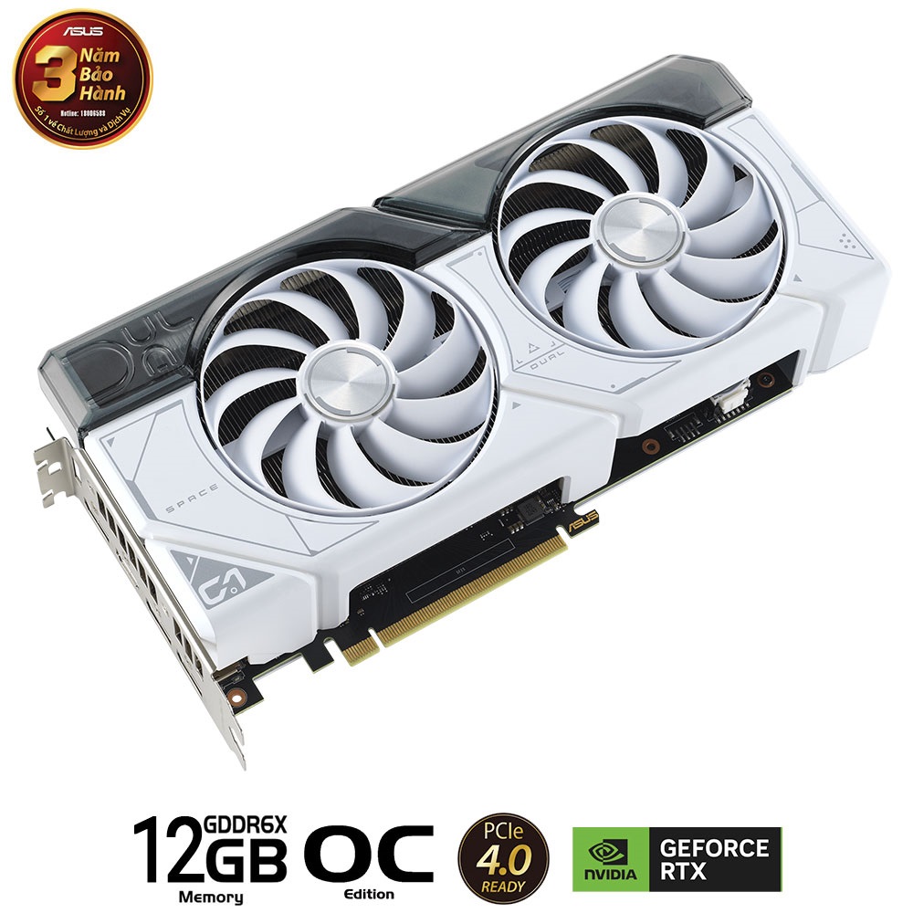 VGA Asus DUAL RTX 4070 SUPER-O12G WHITE