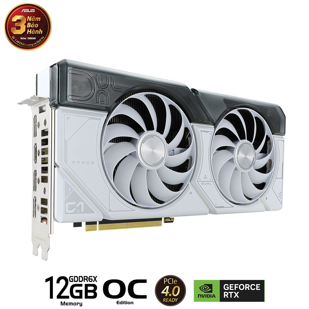 VGA Asus DUAL RTX 4070 SUPER-O12G WHITE