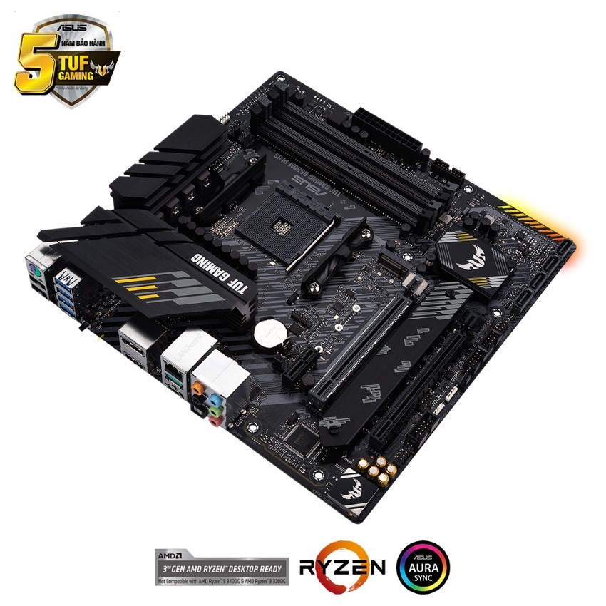 Mainboard ASUS TUF GAMING B550M-PLUS (AMD B550, Socket AM4, m-ATX, 4 khe RAM DRR4)