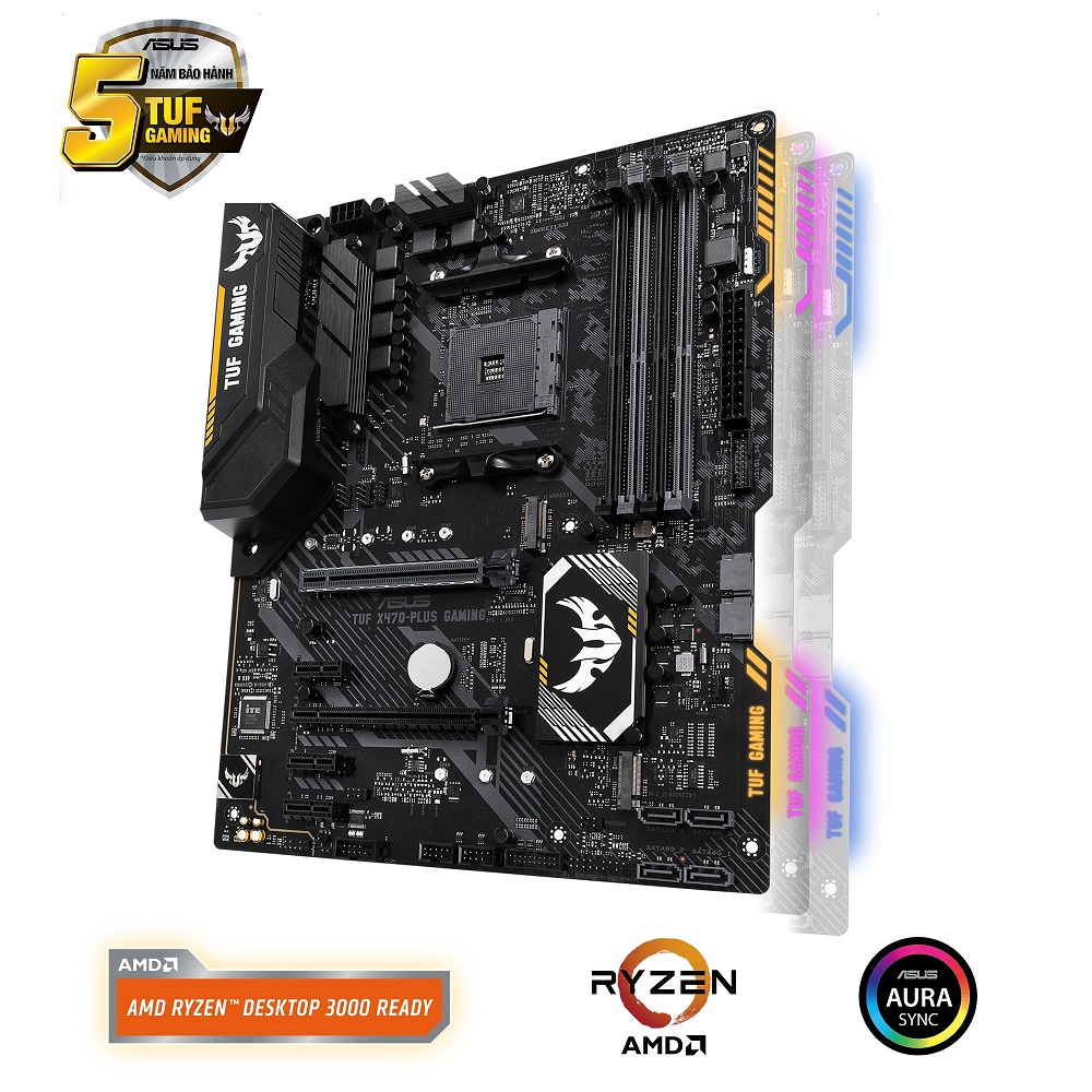 Mainboard ASUS TUF X470-Plus Gaming (AMD X470, Socket AM4, ATX, 4 Khe Cắm Ram DDR4)