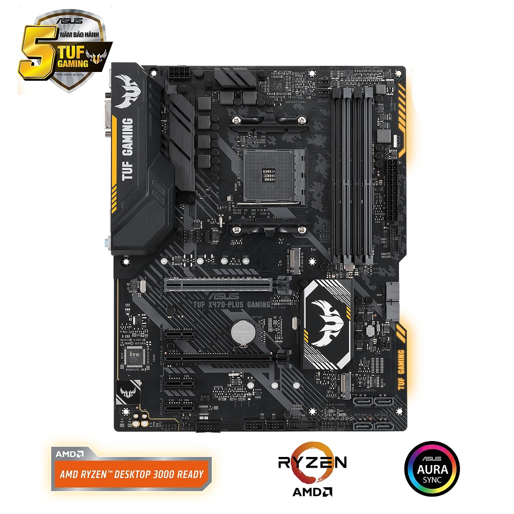 Mainboard ASUS TUF X470-Plus Gaming (AMD X470, Socket AM4, ATX, 4 Khe Cắm Ram DDR4)