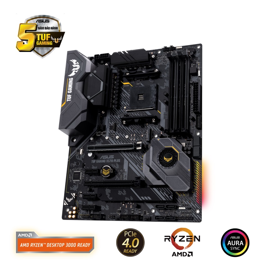 Mainboard ASUS TUF GAMING X570-PLUS (AMD X570, Socket AM4, ATX, 4 khe RAM DDR4)