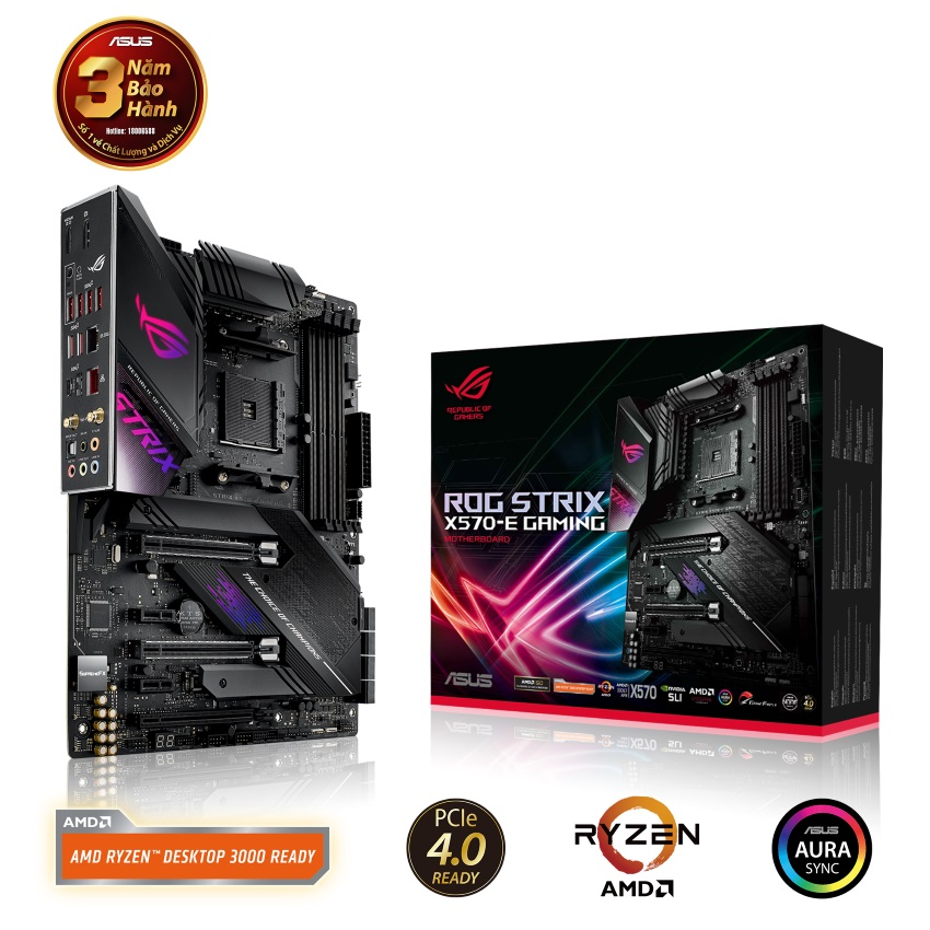 Mainboard ASUS ROG STRIX X570-E GAMING (AMD X570, Socket AM4, ATX, 4 khe RAM DDR4)