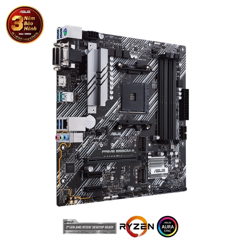 Mainboard ASUS PRIME B550M-A (AMD B550, Socket AM4,m- ATX, 4 khe RAM DRR4)