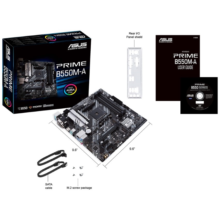 Mainboard ASUS PRIME B550M-A (AMD B550, Socket AM4,m- ATX, 4 khe RAM DRR4)