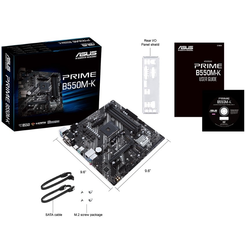 Mainboard ASUS PRIME B550M-K (AMD B550, Socket AM4,m- ATX, 4 khe RAM DRR4)