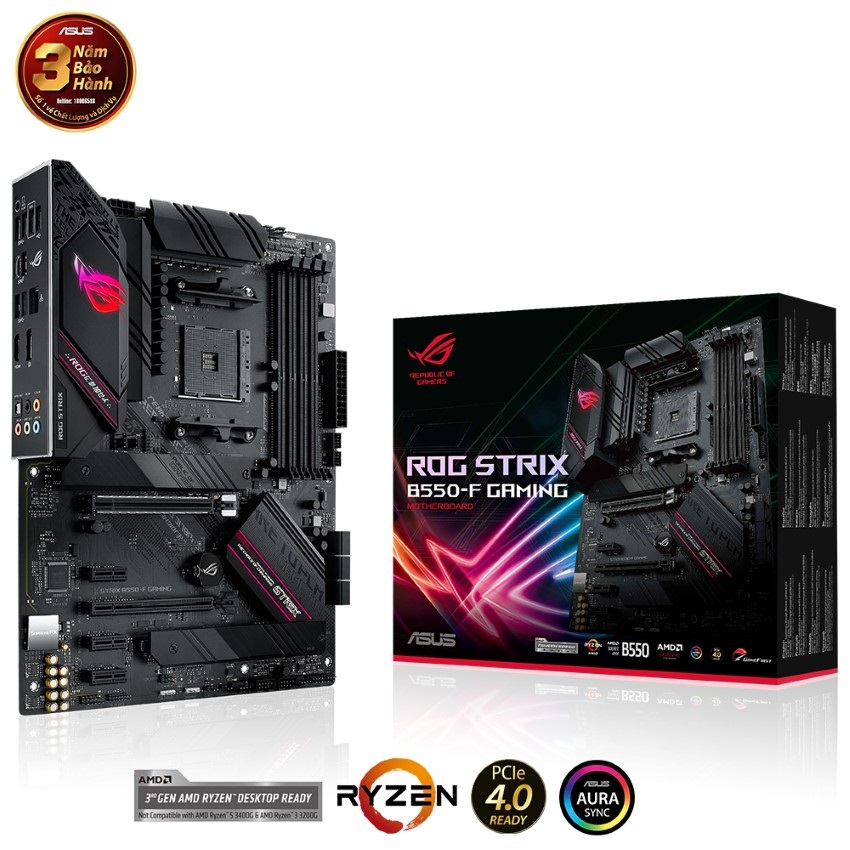 Mainboard ASUS ROG STRIX B550-F GAMING (AMD B550, Socket AM4, ATX, 4 khe RAM DRR4)