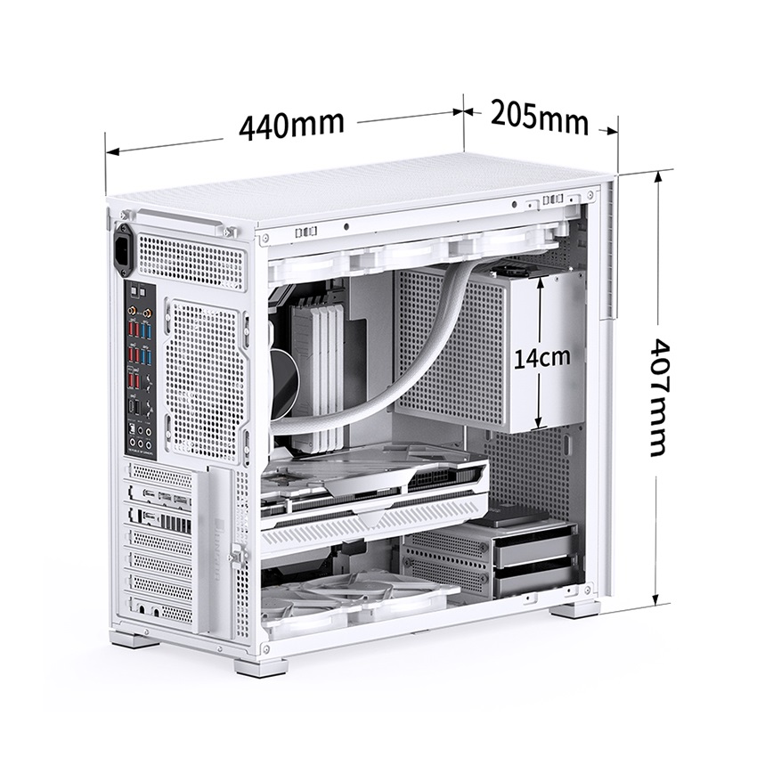 Vỏ case Jonsbo D41 STD White ( Mid Tower/Màu Trắng)