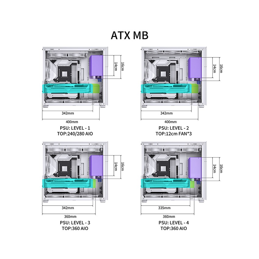 Vỏ case Jonsbo D41 STD White ( Mid Tower/Màu Trắng)