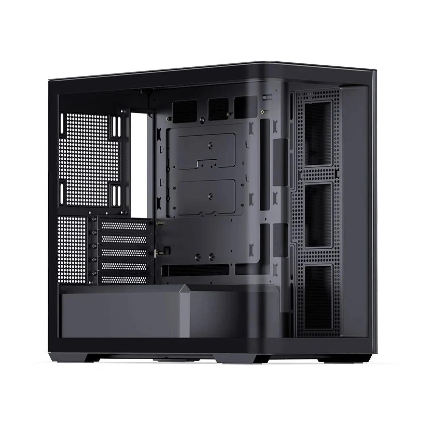 Vỏ Case JONSBO D300 Black ( MATX, Màu Đen, Kính Cong)