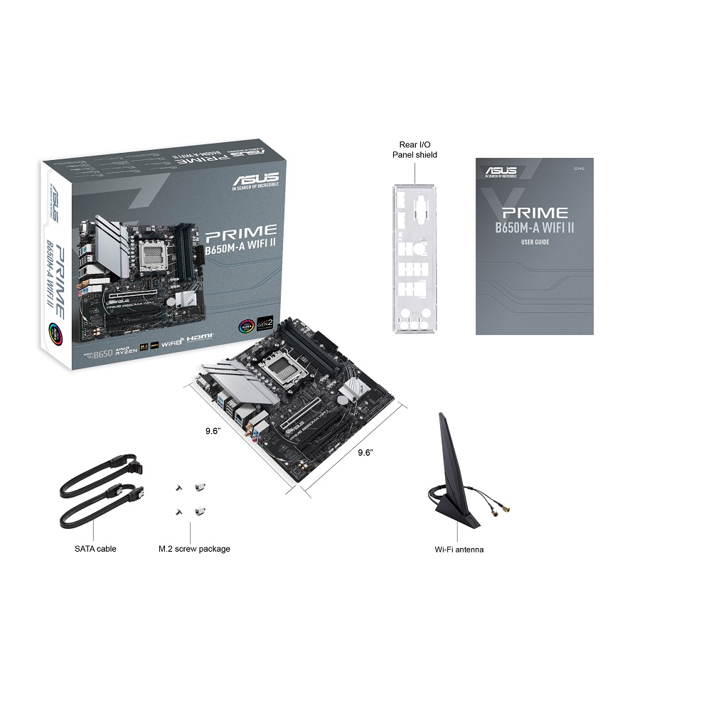 Mainboard ASUS PRIME B650M-A WIFI II (AMD AM5, B650, 4 x DDR5, mATX ) 