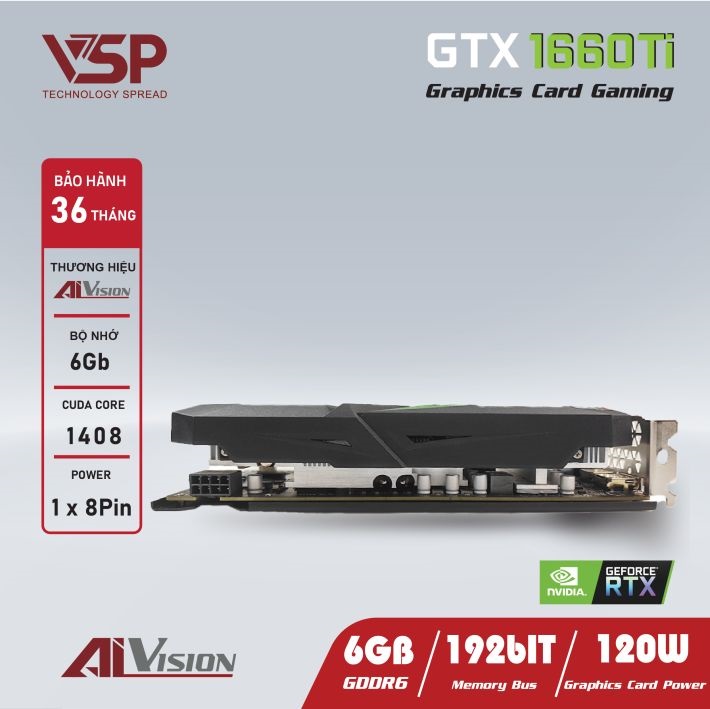 Card màn hình Aivision GeForce GTX 1660 Ti