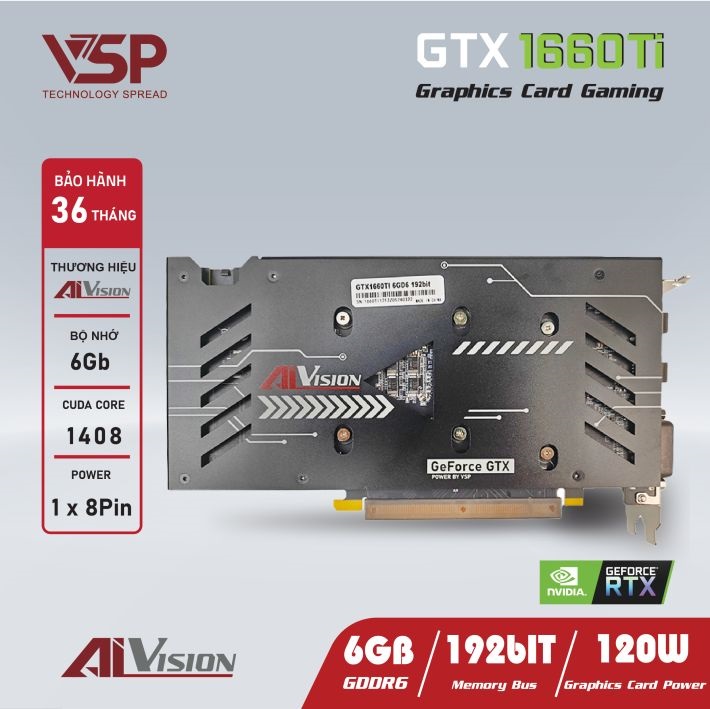 Card màn hình Aivision GeForce GTX 1660 Ti