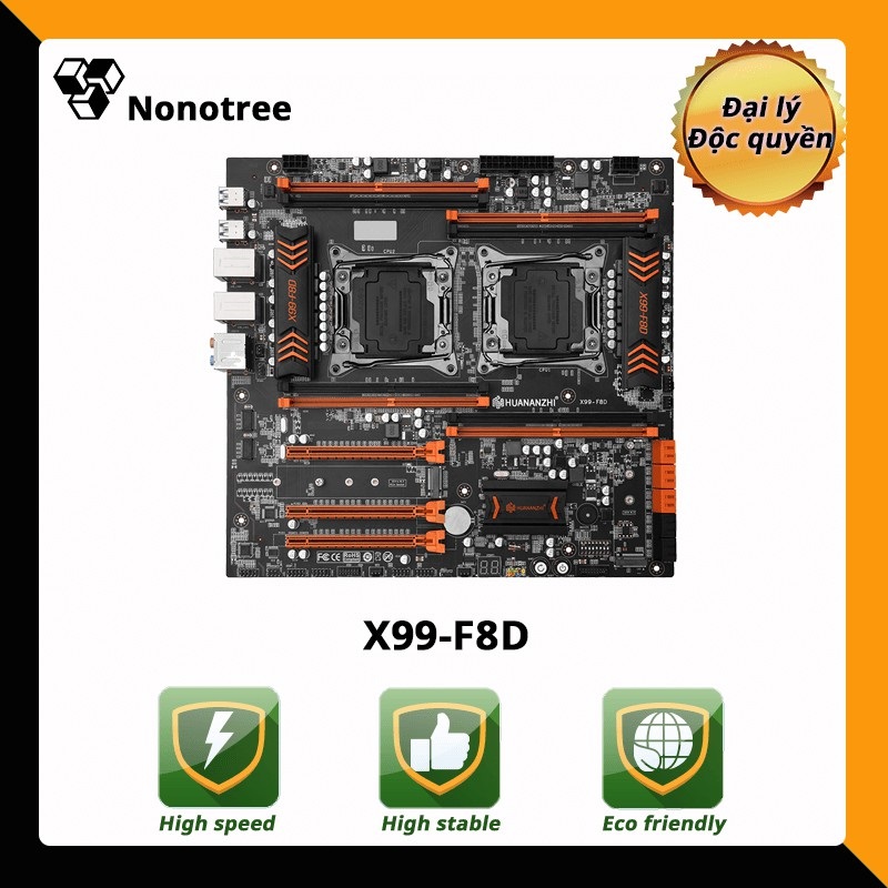 Mainboard HUANANZHI X99-F8D (Intel X99, LGA 2011-3, ATX, 8 Khe Cắm Ram DDR4)