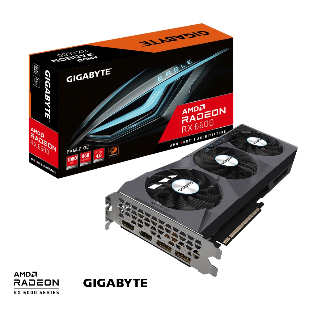 VGA Gigabyte Radeon RX 6600 EAGLE 8G GDDR6 GV-R66EAGLE-8GD