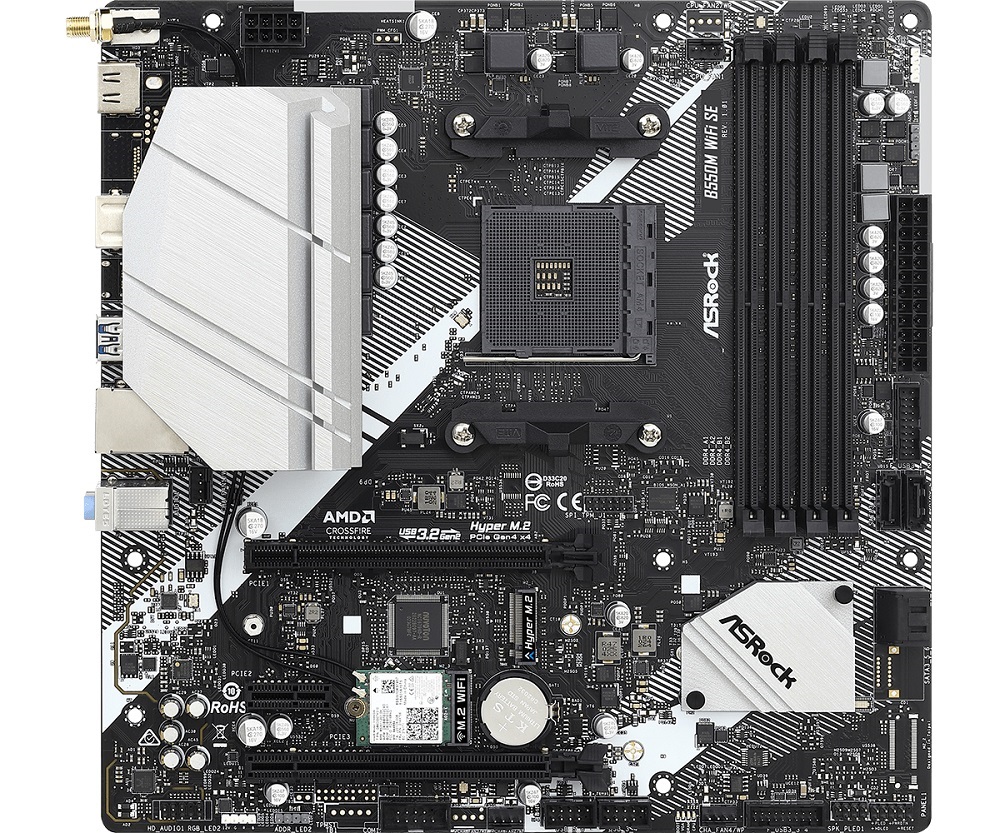 MAINBOARD ASROCK B550M WIFI SE (SOCKET AM4, M-ATX, 4 KHE RAM)