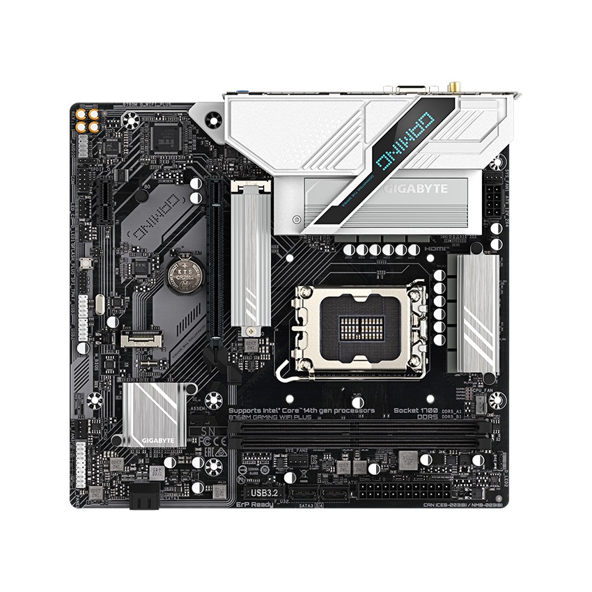 Mainboard Gigabyte B760M GAMING WIFI PLUS (Intel B760, LGA1700, 2 x DDR5 96GB, mATX)