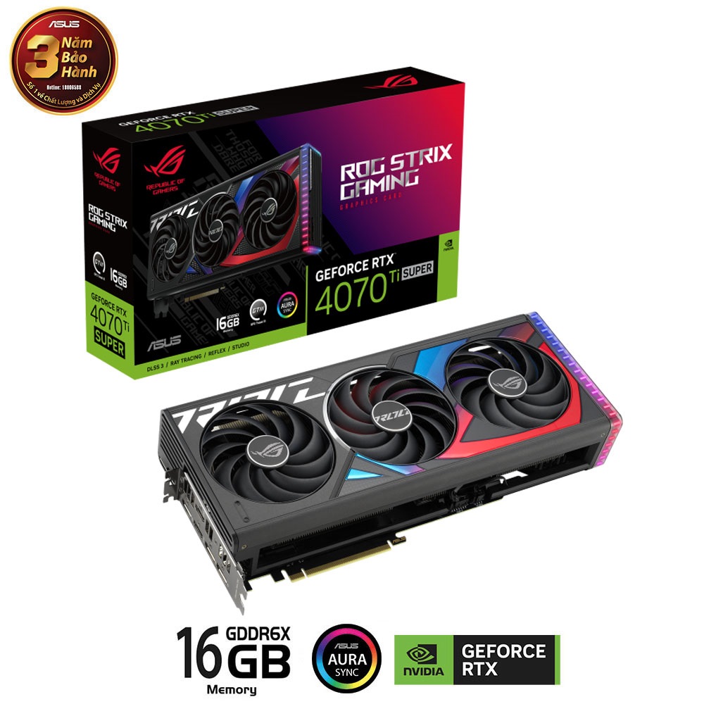 VGA  Asus ROG STRIX RTX 4070 Ti SUPER-16G-GAMING