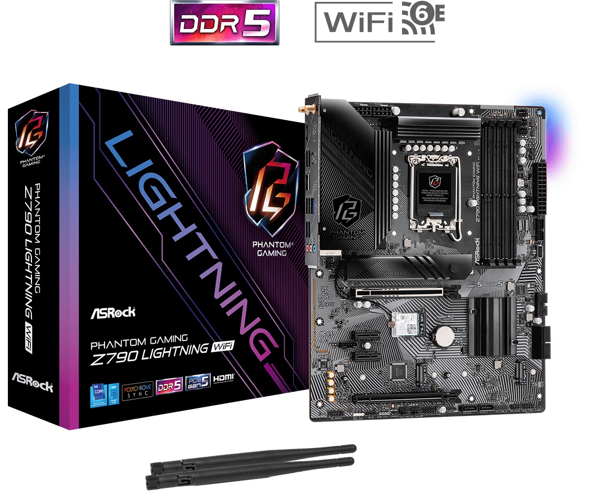 Mainboard ASRock Z790 Lightning Wifi DDR5 | Intel Z790, Socket 1700, ATX, 4 khe DDR5