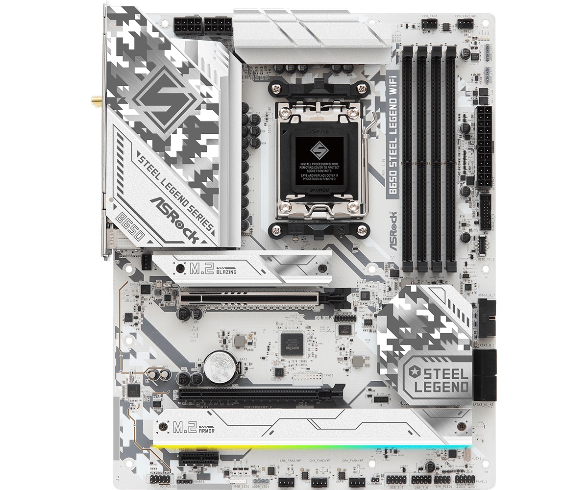 Mainboard Asrock B650 Steel Legend WiFi DDR5  (AMD B650, Socket AM5, ATX, 4 khe RAM DDR5)