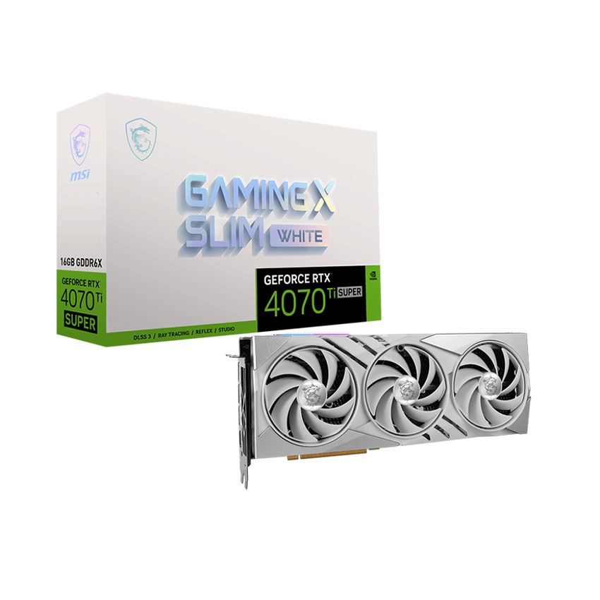 VGA MSI RTX 4070 Ti SUPER 16G GAMING X SLIM WHITE